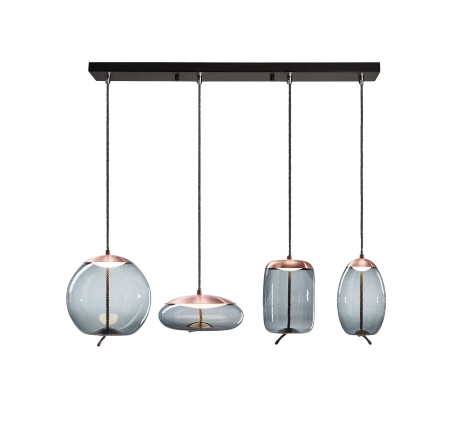 Volith | Hemp Rope Pendant Light in Rose Gold Style