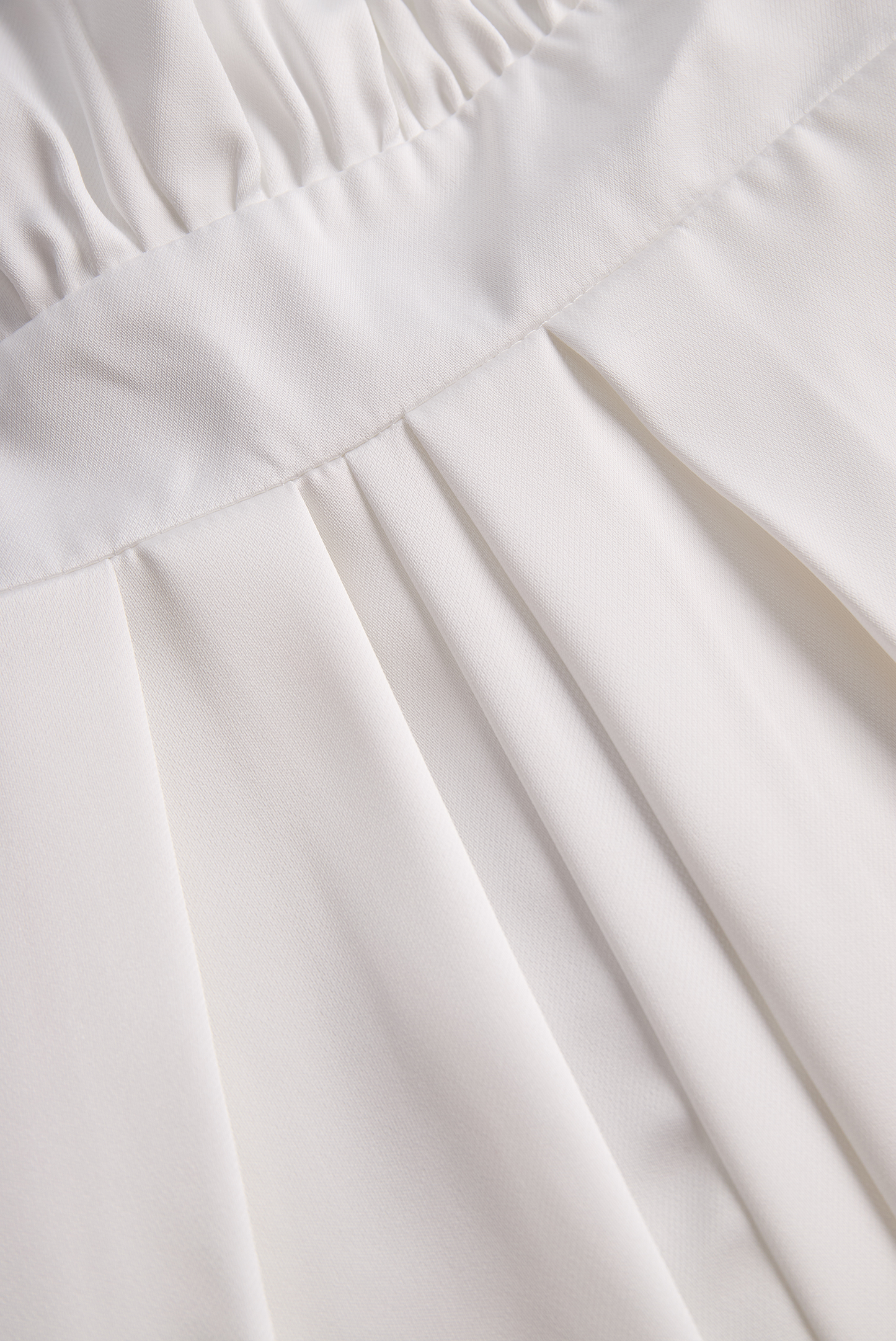 White Satin Halter V-Neck Wide Leg Jumpsuit by All City Mart