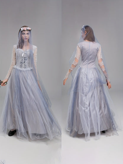 Women’s Lace Maxi Dress | Gothic Corpse Bride Halloween Costume