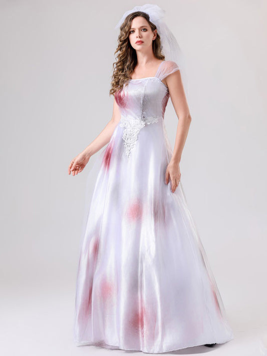 Women’s Bloody Maxi Dress | Spooky Corpse Bride Halloween Costume