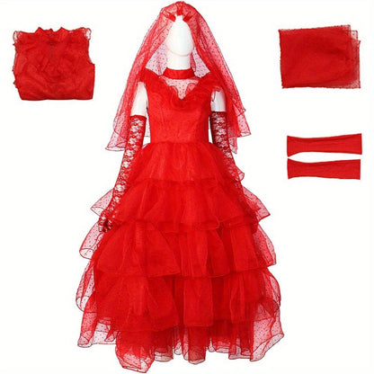 Women’s Gothic Lace Halloween Costume Dress | Maxi Gown