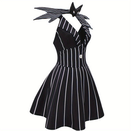 Women’s Striped Mini Dress | Gothic Halloween Costume