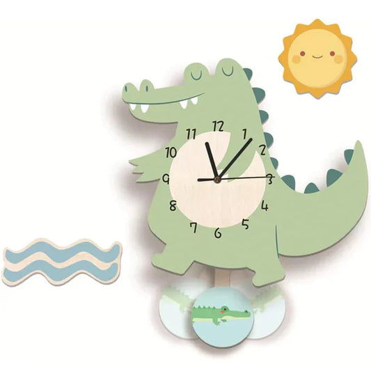 JungleRhythm Pendulum Clock – ZooClock's Kids' Pendulum Timepiece featuring a playful design that adds a whimsical touch to any room.