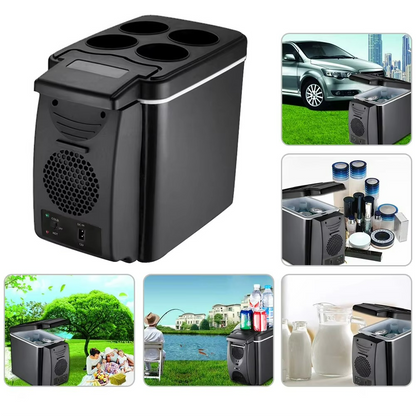 Compact Car Fridge and Insulated Cooler Box for Travel
