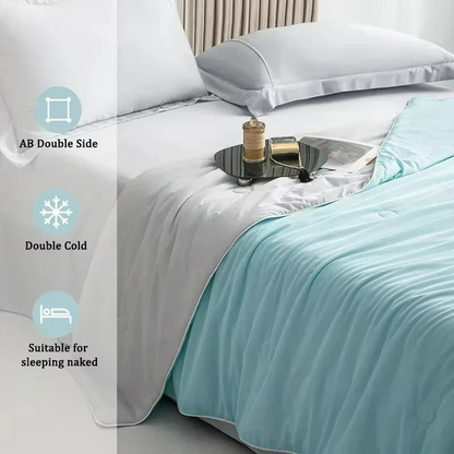Cooling Summer Blanket with Dual-Sided Cold Touch Fabric