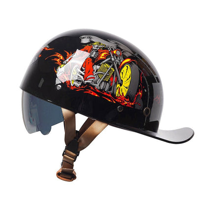 Men’s Motorcycle Helmet DOT Approved ABS Shell Lightweight