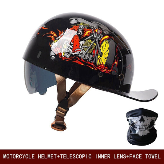 Men’s Motorcycle Helmet DOT Approved ABS Shell Lightweight