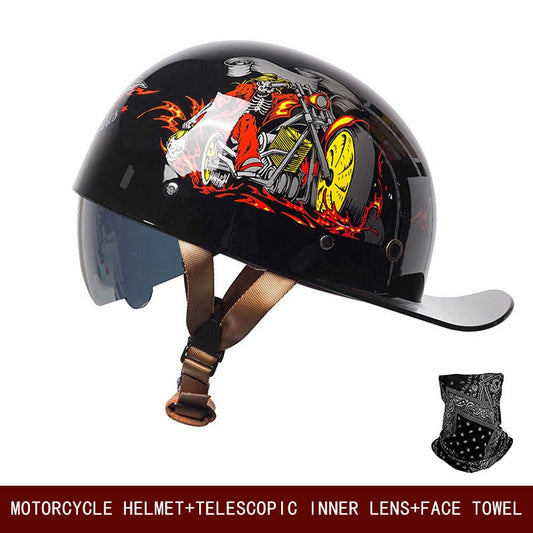 Men’s Motorcycle Helmet DOT Approved ABS Shell Lightweight